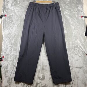 REI Elements Rain Pants Mens XL Black Waterproof Outdoor Hiking Zip Leg Lined